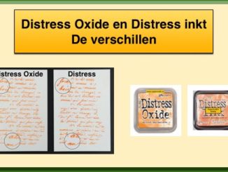 Vergelijking Tim Holtz Distress Oxide Inkt en Distress Inkt