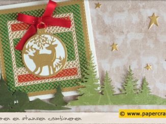 Kruissteek borduren als Kerstkaart