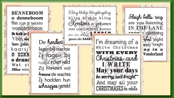 Stempels Kerstliedjes van Marianne Design