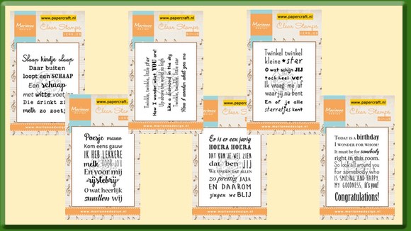Kinderliedjes als Stempel van Marianne Design
