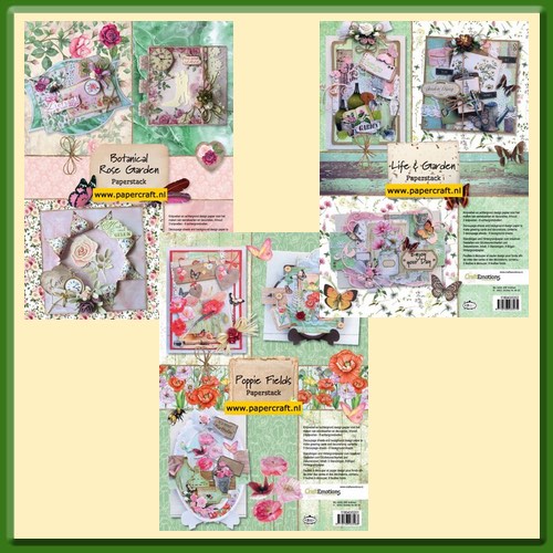 CraftEmotions Paper Stacks Knipvellen en Achtergrondvellen