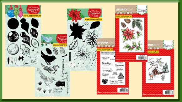 Kerst Stempels van Studio Light Basics en Layered Stamps