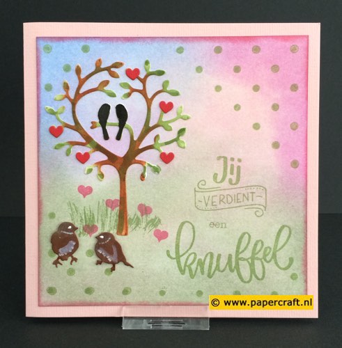 Voorbeeldkaart Valentijn met Tekststempel Marianne Design