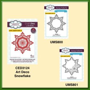 Creative Expressions CED3124 Art Deco Snowflake met Stempel