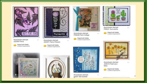 Woodware stempels Voorbeeldkaarten