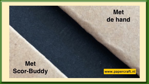 Met Scor-Buddy scherpe vouwlijn