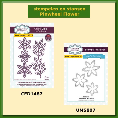 Creative Expressions Pinwheel Flower Stempel en Stansmal