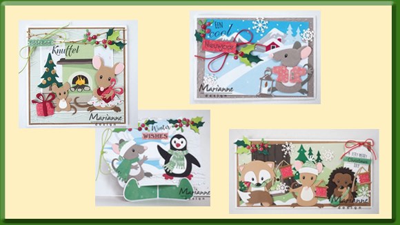 Marianne Design Kerstkaarten Eline Pellinkhof