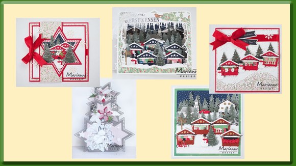 Marianne Design Voorbeeldkaarten Kerst September 2017