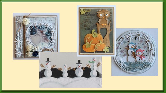 Joy! Crafts Voorbeeldkaarten Kerst en Herfst