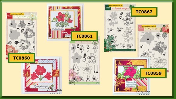 Marianne Design Layered Stamps Bloemen voor Kerst