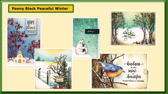 Penny Black Peaceful Winter Stempels en Mallen