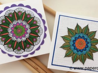 Kaarten met ingekleurde Mandala's