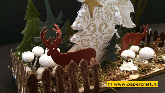 Winters Tafereel met MDF Tree Set Sutch Doobadoo