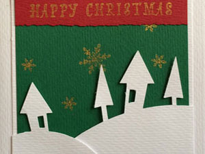 Winters Landschap gesneden met Scan n Cut