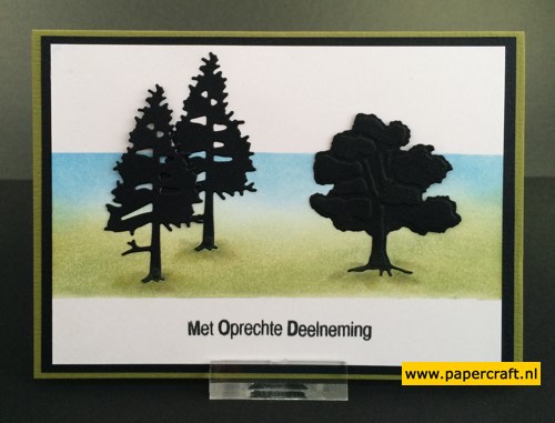 Voorbeeldkaart CraftEmotions Stansmal Bomen 1 en 2