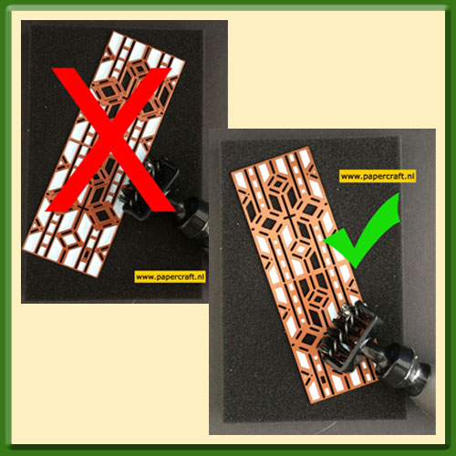 Mal op het foam pad van de Sizzix Die Brush