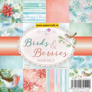 Wild Rose Studio Papierblok PP051 Birds and Berries